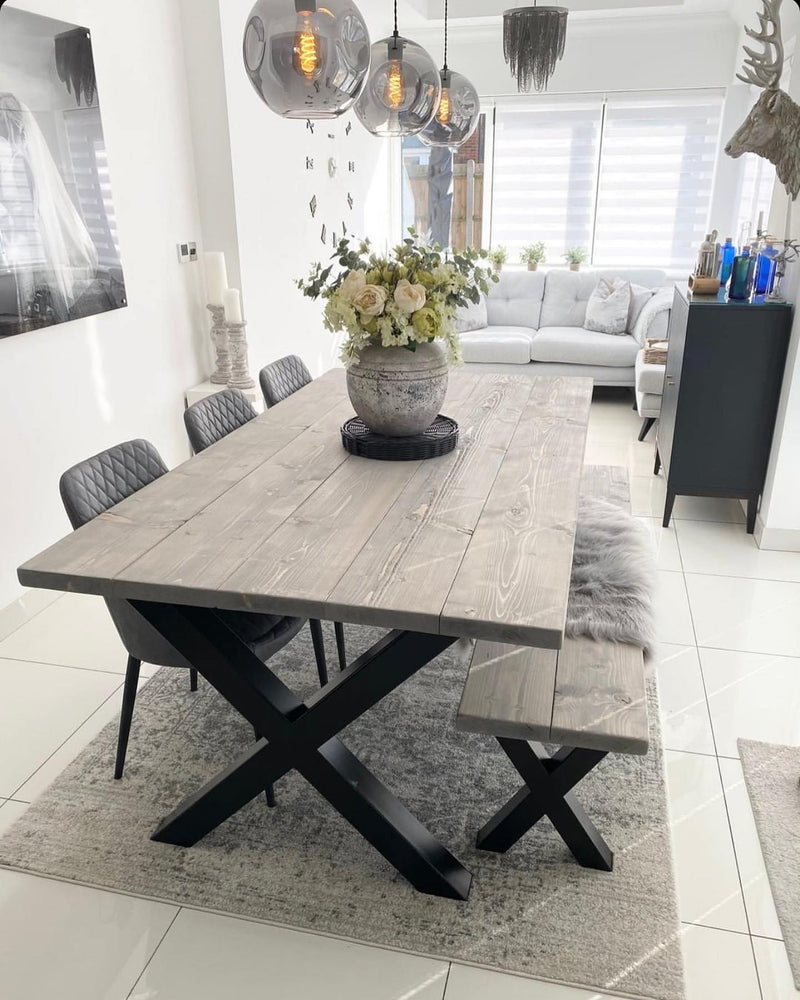 Grey Wood Dining Room Table Grey Wood Dining Table With Bench