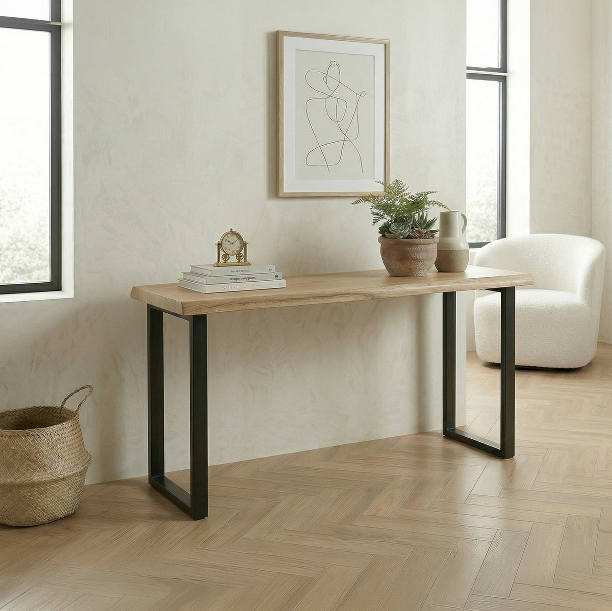 Live Edge Console Table UK | Solid Wood Handmade Console Table
