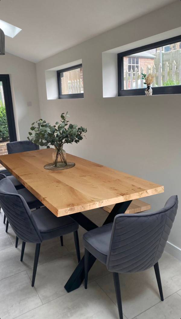 Premium Solid Oak Table and Benches
