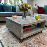 Square Hairpin Leg Coffee Table with Storage