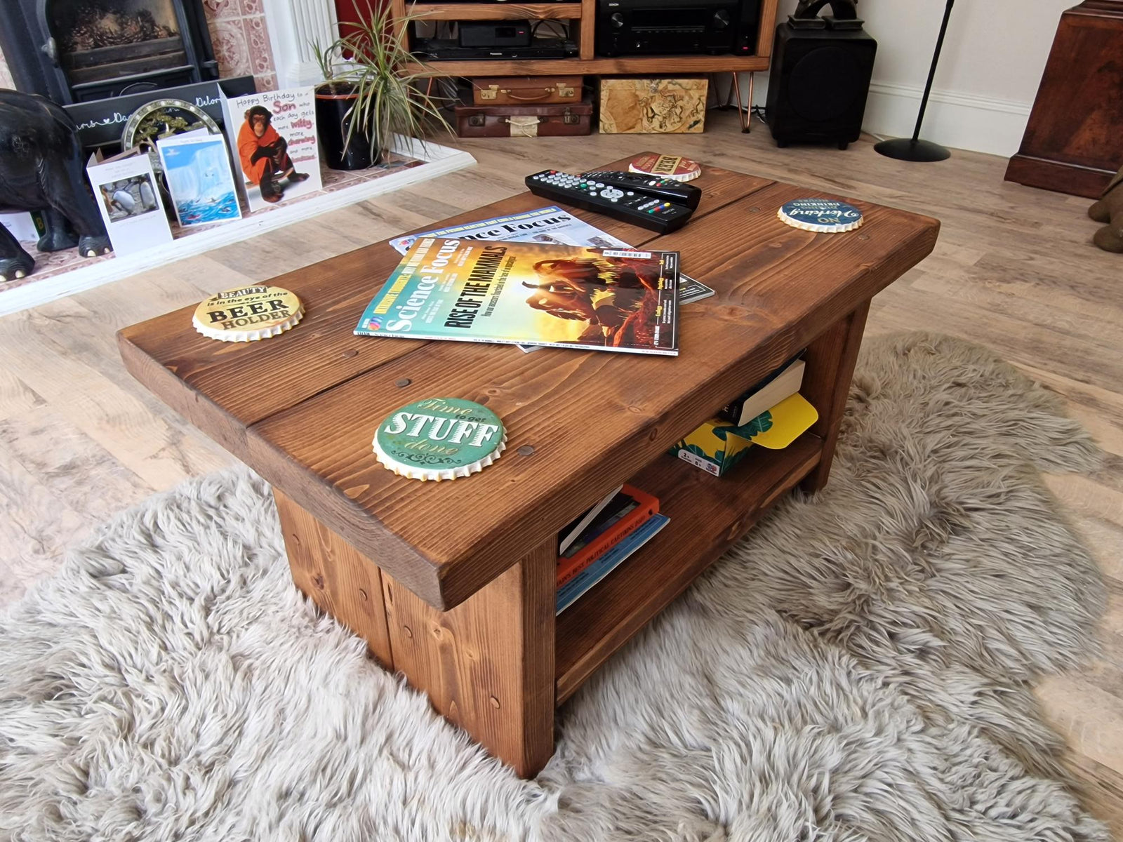Farmhouse Coffee Table with Storage