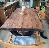 3” Chunky Wooden Dining Table and Bench