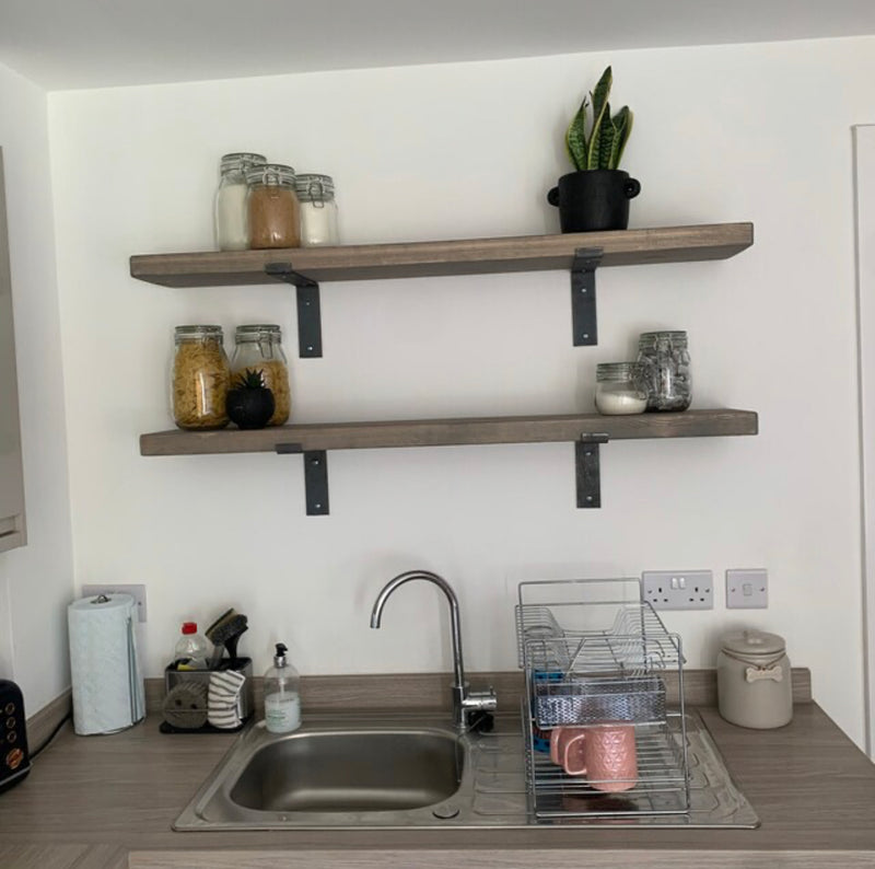 Industrial Shelves with Brackets