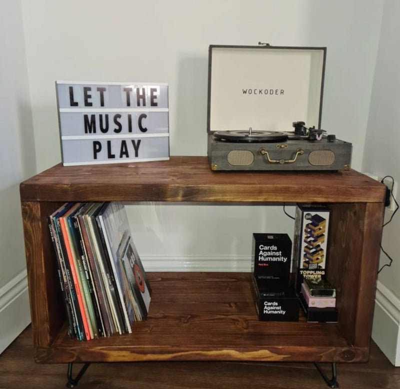 Record Player Stand with Storage